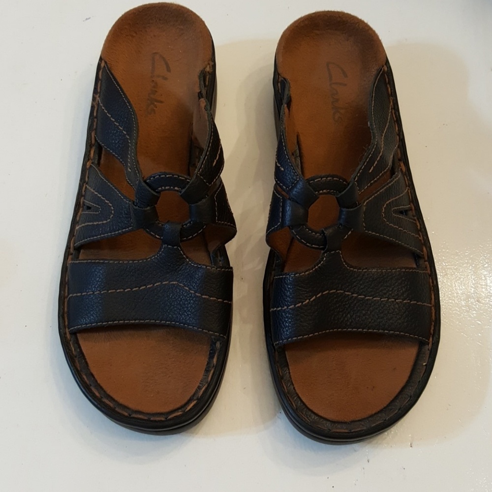 Clark's Comfort Sandals size 7 Brown Leather